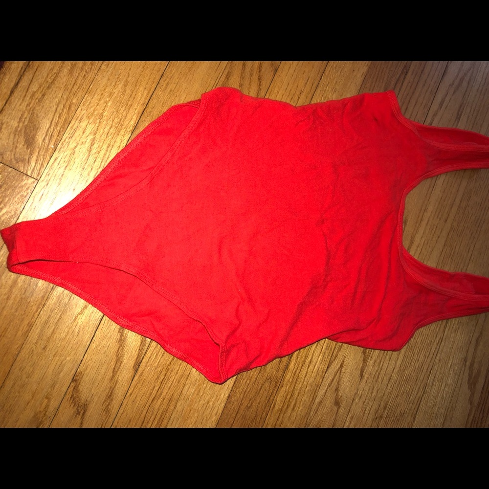 Red forever 21 bodysuit